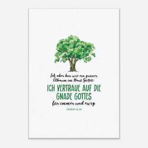 gnade gottes psalm 52.10 Leinwandbild