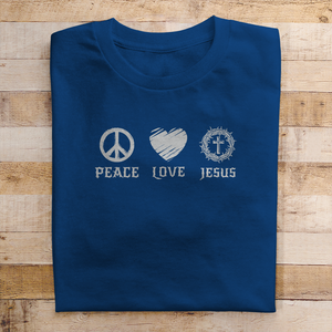 Herren T-Shirt peace love jesus
