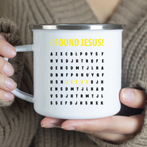 Emaille Tasse i found jesus