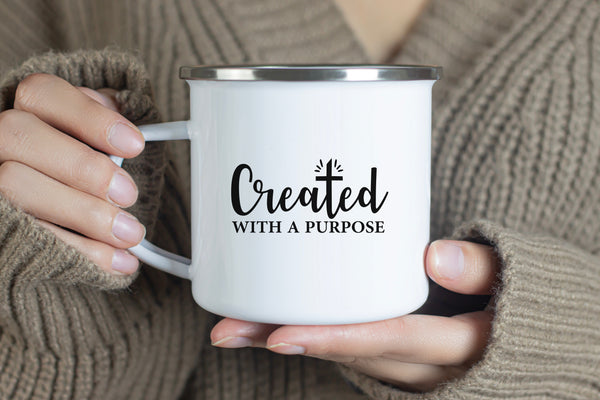 Emaille Tasse created with a purpose