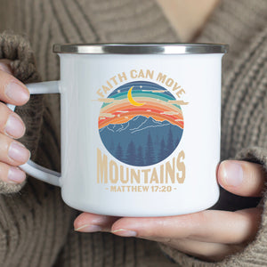 Emaille Tasse faith can move mountains matthew 17:20