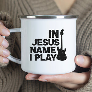 Emaille Tasse in jesus name i play kirchenchor