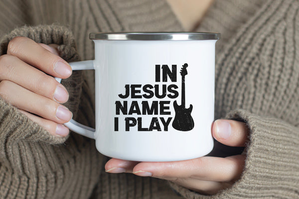 Emaille Tasse in jesus name i play kirchenchor