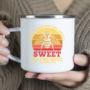 Emaille Tasse kind words are like honey proverbs 16:24