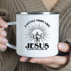 Emaille Tasse more like jesus less like me
