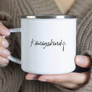 Emaille Tasse königskind