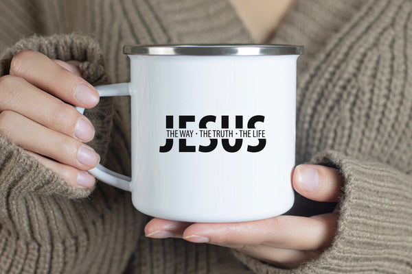 Emaille Tasse jesus the way the truth the life