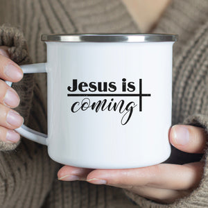 Emaille Tasse jesus is coming