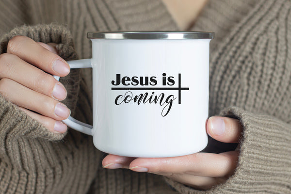 Emaille Tasse jesus is coming