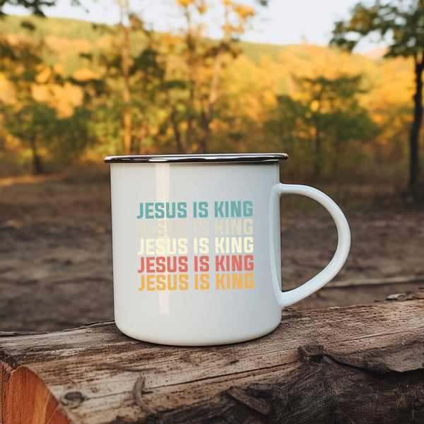 Emaille Tasse jesus is king