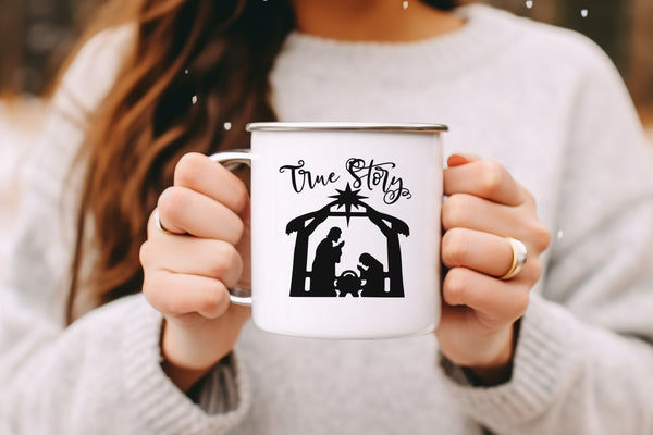 Emaille Tasse weihnachten true store