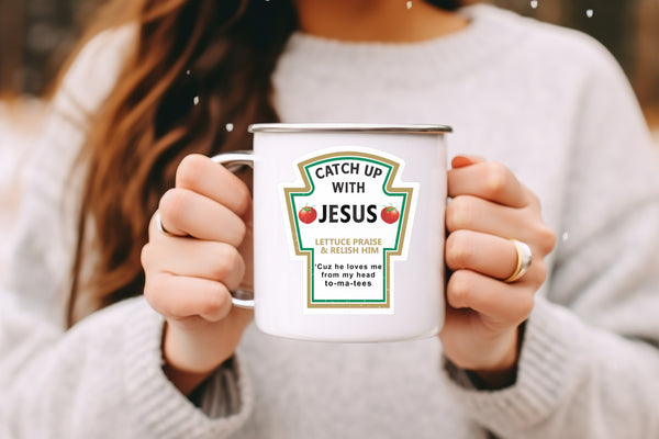 Emaille Tasse catch up with jesus