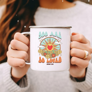 Emaille Tasse you are so loved john 3:16
