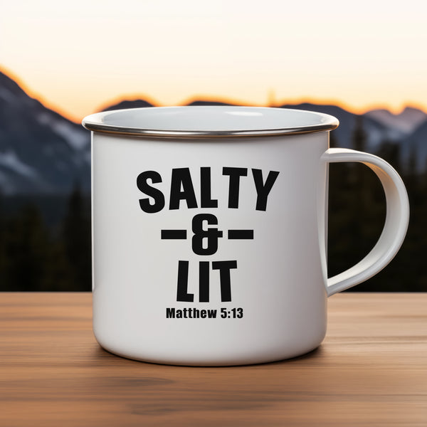 Emaille Tasse salty and lit matthew 5:13