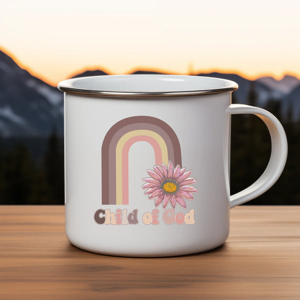 Emaille Tasse child of god regenbogen