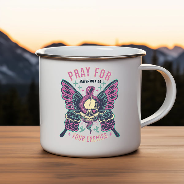 Emaille Tasse pray for your enemies