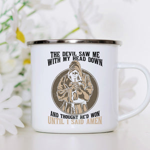 Emaille Tasse until i said amen