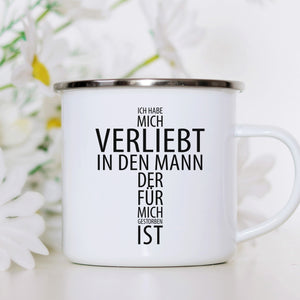 Emaille Tasse ich habe mich verliebt