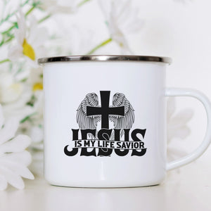 Emaille Tasse jesus is my life savior