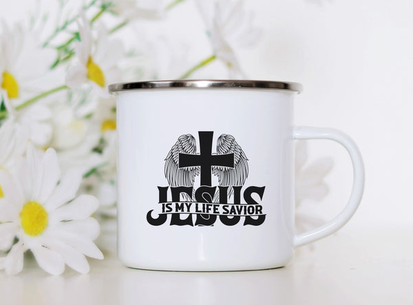 Emaille Tasse jesus is my life savior