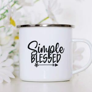 Emaille Tasse simple blessed