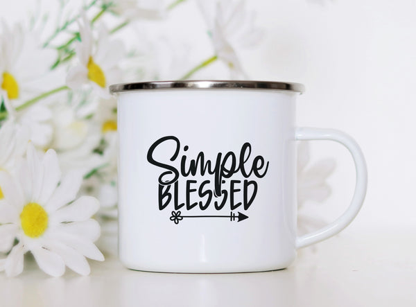 Emaille Tasse simple blessed