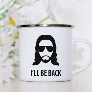 Emaille Tasse jesus i will be back