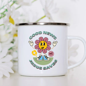 Emaille Tasse good news jesus saves