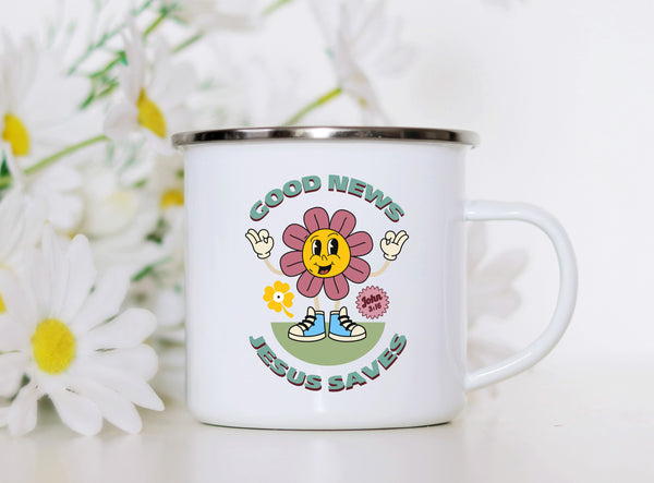 Emaille Tasse good news jesus saves