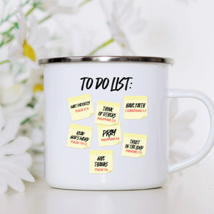 Emaille Tasse to do list psalmen