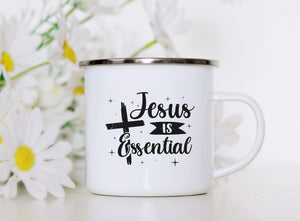 Emaille Tasse jesus is essential