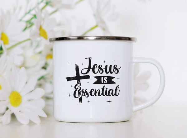 Emaille Tasse jesus is essential