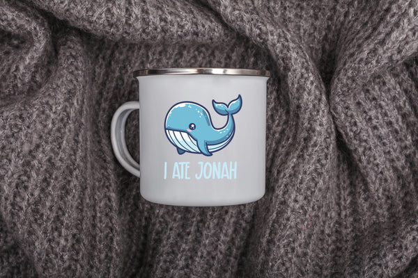 Emaille Tasse i ate jonah wal