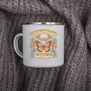 Emaille Tasse transformed by christ romans 12:2