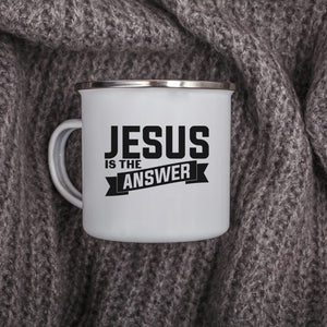 Emaille Tasse jesus is the answer