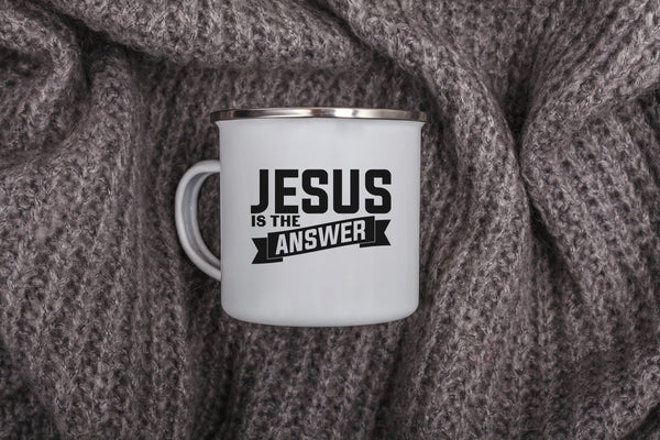 Emaille Tasse jesus is the answer