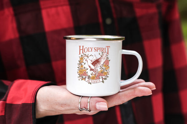 Emaille Tasse holy spirit activate taube