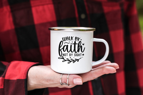 Emaille Tasse walk by faith