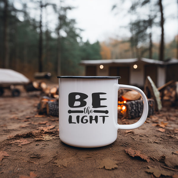 Emaille Tasse be the light