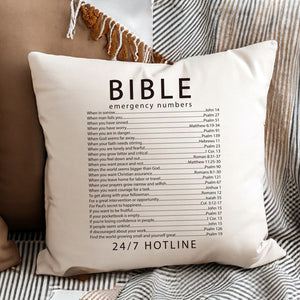 Kopfkissen zweifarbig bible emegrency numbers