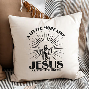 Kopfkissen zweifarbig more like jesus less like me