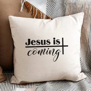Kopfkissen zweifarbig jesus is coming