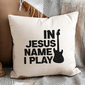 Kopfkissen zweifarbig in jesus name i play kirchenchor