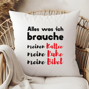 Kopfkissen zweifarbig alles was ich brauche