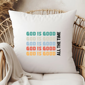 Kopfkissen zweifarbig god is good schriftzug