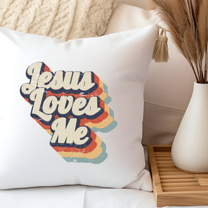 Kopfkissen zweifarbig jesus loves me