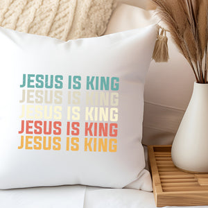 Kopfkissen zweifarbig jesus is king