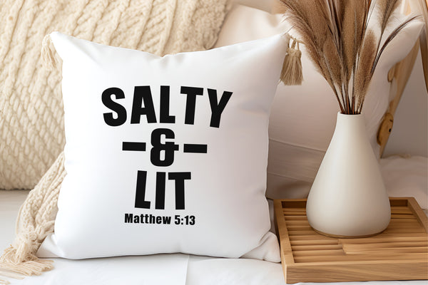 Kopfkissen zweifarbig salty and lit matthew 5:13