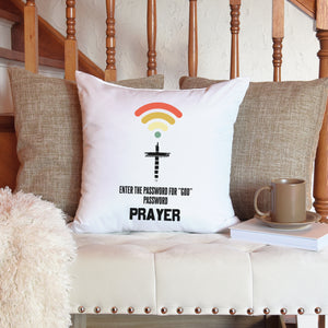 Kopfkissen zweifarbig password for god is prayer