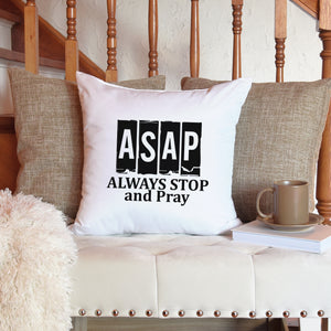 Kopfkissen zweifarbig asap always stop and pray